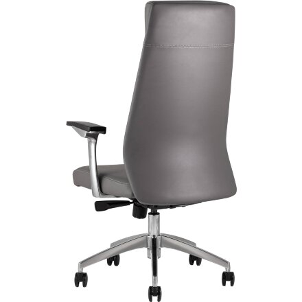 Компьютерное кресло TopChairs для руководителя TopChairs Armor офисное серое обивка экокожа крестовина металл 