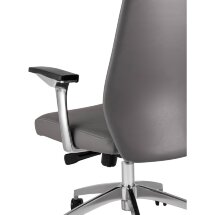 Компьютерное кресло TopChairs для руководителя TopChairs Armor офисное серое обивка экокожа крестовина металл