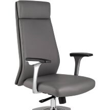 Компьютерное кресло TopChairs для руководителя TopChairs Armor офисное серое обивка экокожа крестовина металл