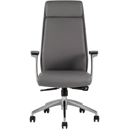 Компьютерное кресло TopChairs для руководителя TopChairs Armor офисное серое обивка экокожа крестовина металл 