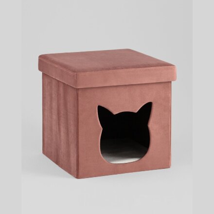 Пуф складной с ящиком Store Pet розовый 