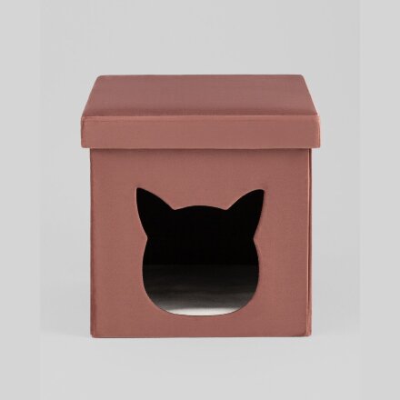 Пуф складной с ящиком Store Pet розовый 