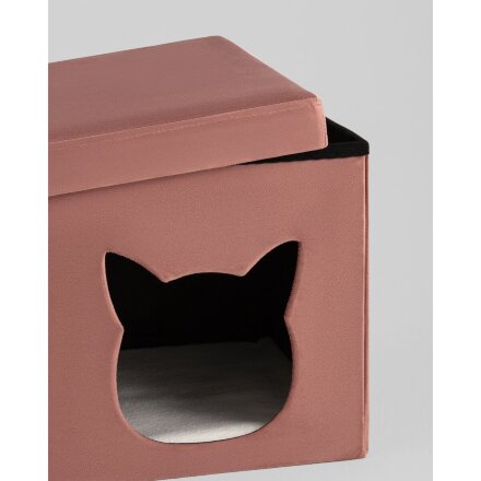 Пуф складной с ящиком Store Pet розовый 
