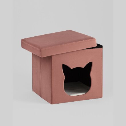 Пуф складной с ящиком Store Pet розовый 