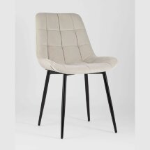 Комплект из двух стульев Stool Group Флекс велюр бежевый ножки из металла черные