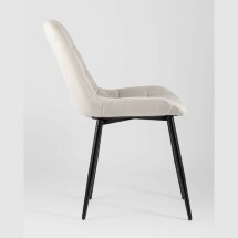 Комплект из двух стульев Stool Group Флекс велюр бежевый ножки из металла черные