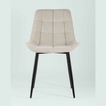 Комплект из двух стульев Stool Group Флекс велюр бежевый ножки из металла черные