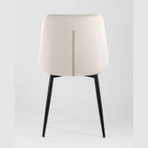 Комплект из двух стульев Stool Group Флекс велюр бежевый ножки из металла черные