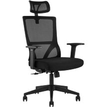Компьютерное кресло Stool Group для руководителя TopChairs Local офисное черное обивка сетка ткань крестовина пластик
