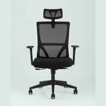 Компьютерное кресло Stool Group для руководителя TopChairs Local офисное черное обивка сетка ткань крестовина пластик