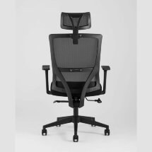 Компьютерное кресло Stool Group для руководителя TopChairs Local офисное черное обивка сетка ткань крестовина пластик