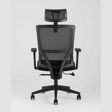 Компьютерное кресло Stool Group для руководителя TopChairs Local офисное черное обивка сетка ткань крестовина пластик 