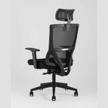 Компьютерное кресло Stool Group для руководителя TopChairs Local офисное черное обивка сетка ткань крестовина пластик