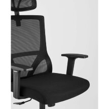 Компьютерное кресло Stool Group для руководителя TopChairs Local офисное черное обивка сетка ткань крестовина пластик