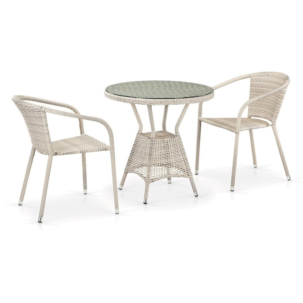 Комплект плетеной мебели T705ANT/Y137C-W85 2Pcs Latte Комплект плетеной мебели T705ANT/Y137C-W85 2Pcs Latte