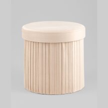 Пуф складной с ящиком Store Round бежевый
