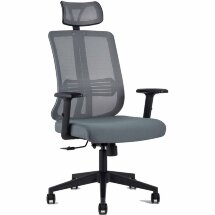 Компьютерное кресло Stool Group для руководителя TopChairs Post офисное серое обивка сетка ткань крестовина пластик