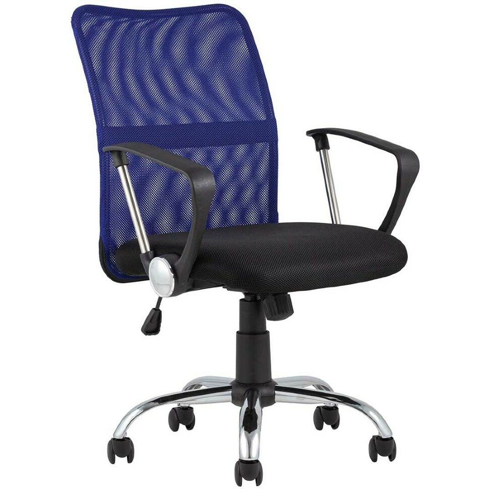 Компьютерное кресло Stool Group TopChairs Junior детское синее в обивке из текстиля и сетки, механизм качания Top Gun Компьютерное кресло Stool Group TopChairs Junior детское синее в обивке из текстиля и сетки, механизм качания Top Gun