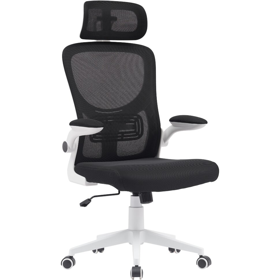 Кресло офисное TopChairs Airone белый с черной сеткой Кресло офисное TopChairs Airone белый с черной сеткой
