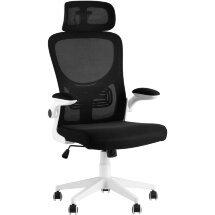 Кресло офисное TopChairs Airone белый с черной сеткой