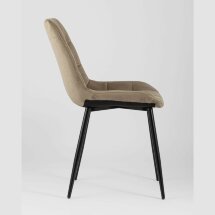 Комплект из двух стульев Stool Group Флекс велюр капучино ножки из металла черные