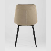 Комплект из двух стульев Stool Group Флекс велюр капучино ножки из металла черные