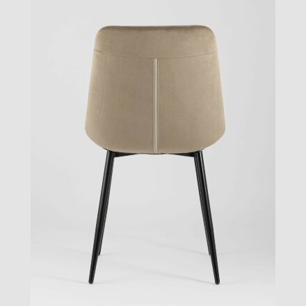 Комплект из двух стульев Stool Group Флекс велюр капучино ножки из металла черные 