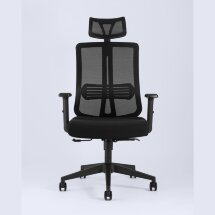 Компьютерное кресло TopChairs для руководителя TopChairs Post офисное черное обивка сетка ткань крестовина пластик
