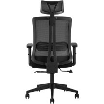 Компьютерное кресло TopChairs для руководителя TopChairs Post офисное черное обивка сетка ткань крестовина пластик