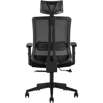 Компьютерное кресло TopChairs для руководителя TopChairs Post офисное черное обивка сетка ткань крестовина пластик 