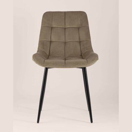 Комплект из четырех стульев Stool Group Флекс велюр капучино ножки из металла черные 