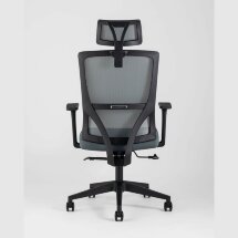 Компьютерное кресло Stool Group для руководителя TopChairs Local офисное серое обивка сетка ткань крестовина пластик