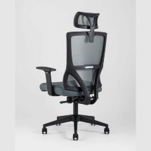 Компьютерное кресло Stool Group для руководителя TopChairs Local офисное серое обивка сетка ткань крестовина пластик