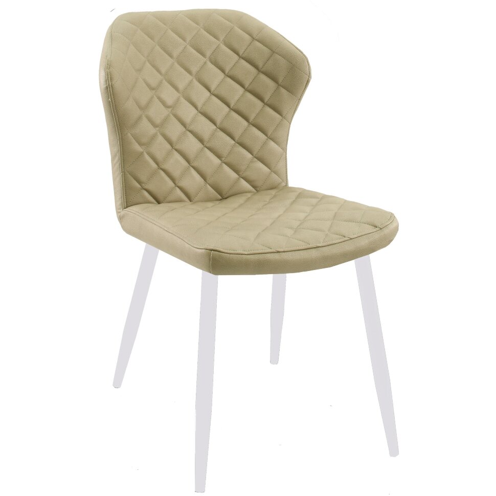 Стул DikLine 239М кож/зам BEIGE, ножки белые Стул DikLine 239М кож/зам BEIGE, ножки белые
