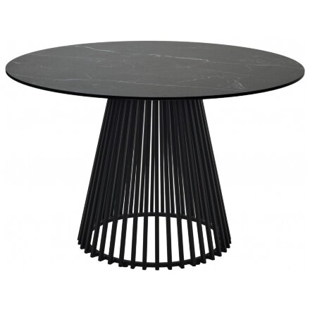 Керамический стол Terni 120 керамика черный мрамор матовый matt black marble solid ceramic / черный 