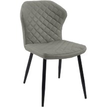 Стул DikLine 238 кож/зам GREY, ножки черные