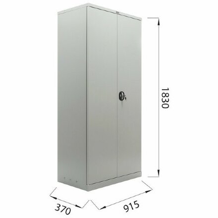 Шкаф металлический офисный BRABIX &quot;MK 18/91/37&quot;, 1830х915х370 мм, 45 кг, 4 полки, разборный, 291135, S204BR180102 