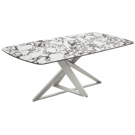 Керамический стол Vicenza 220 керамика bulgari white / белый 