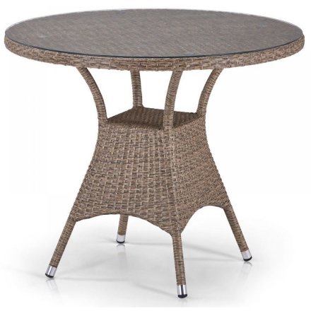 Плетеный стол T197AT-W56-D90 Light Brown 