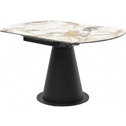 Керамический стол Teramo 135 gloss grand jade solid ceramic / черный 