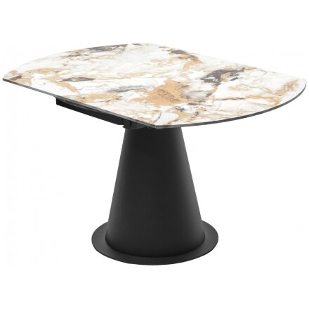 Керамический стол Teramo 135 gloss grand jade solid ceramic / черный 