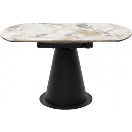 Керамический стол Teramo 135 gloss grand jade solid ceramic / черный 