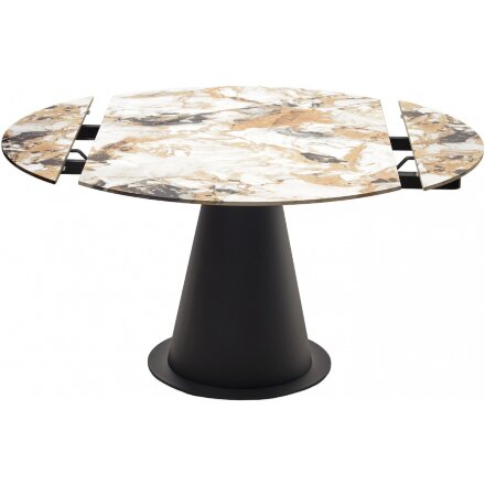 Керамический стол Teramo 135 gloss grand jade solid ceramic / черный 