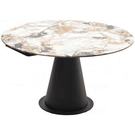 Керамический стол Teramo 135 gloss grand jade solid ceramic / черный 