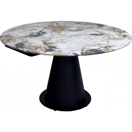 Керамический стол Teramo 135 gloss grand jade solid ceramic / черный 
