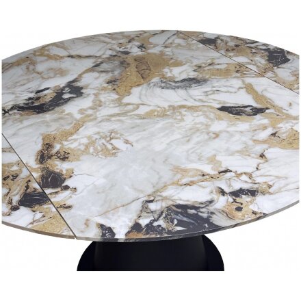 Керамический стол Teramo 135 gloss grand jade solid ceramic / черный 