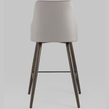 Стул полубарный Stool Group Коналл экокожа серый металлические ножки