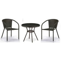 Комплект плетеной мебели T282ANT/Y137C-W53 Brown (2+1)