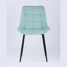 Комплект из двух стульев Stool Group Флекс велюр светло-голубой ножки из металла черные