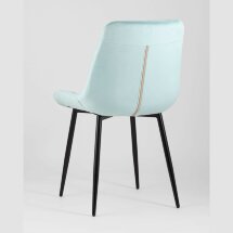 Комплект из двух стульев Stool Group Флекс велюр светло-голубой ножки из металла черные